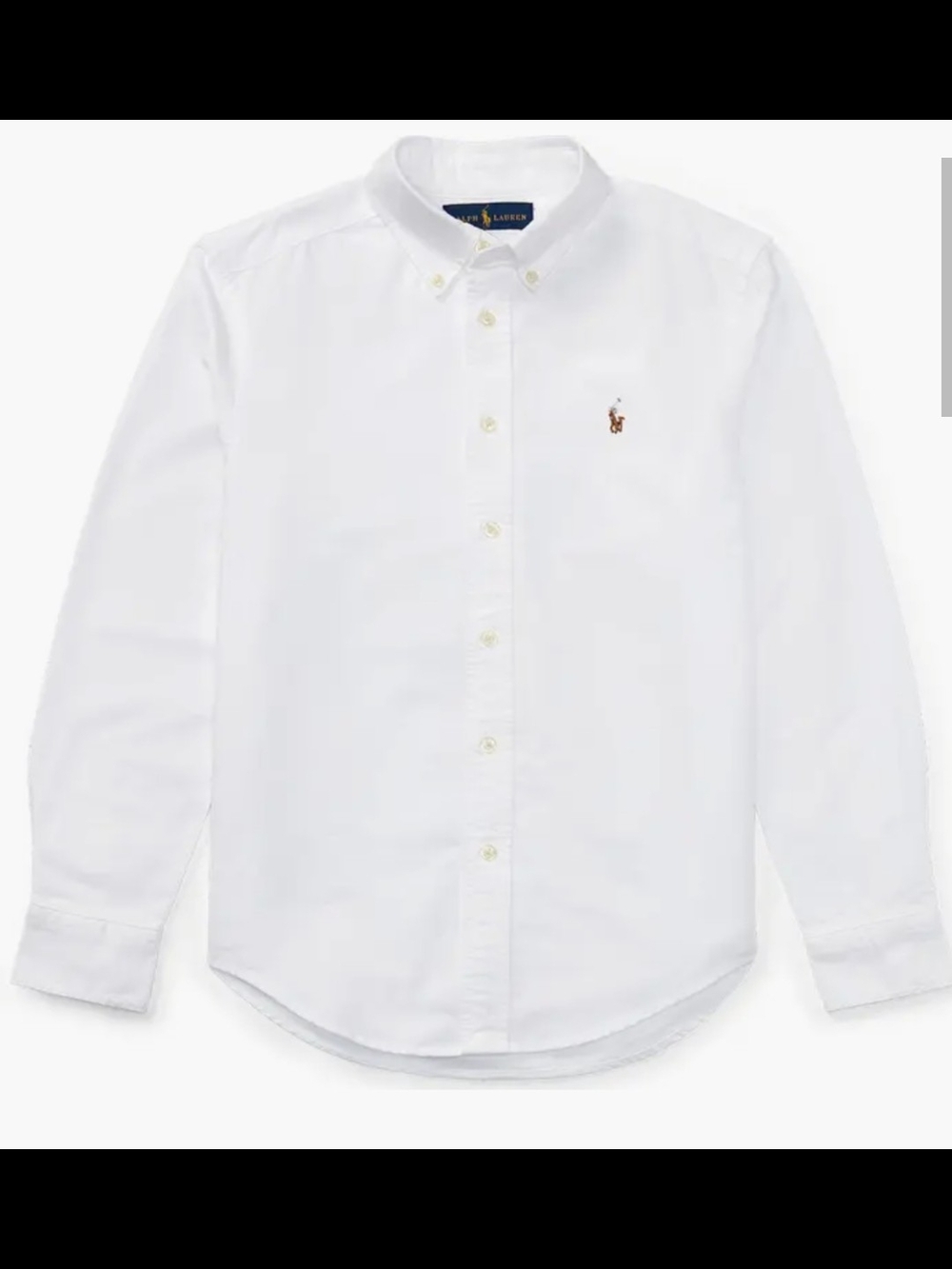 Ralph Lauren Oxford White Button-Down Dress Shirt - Boys Size 14-16